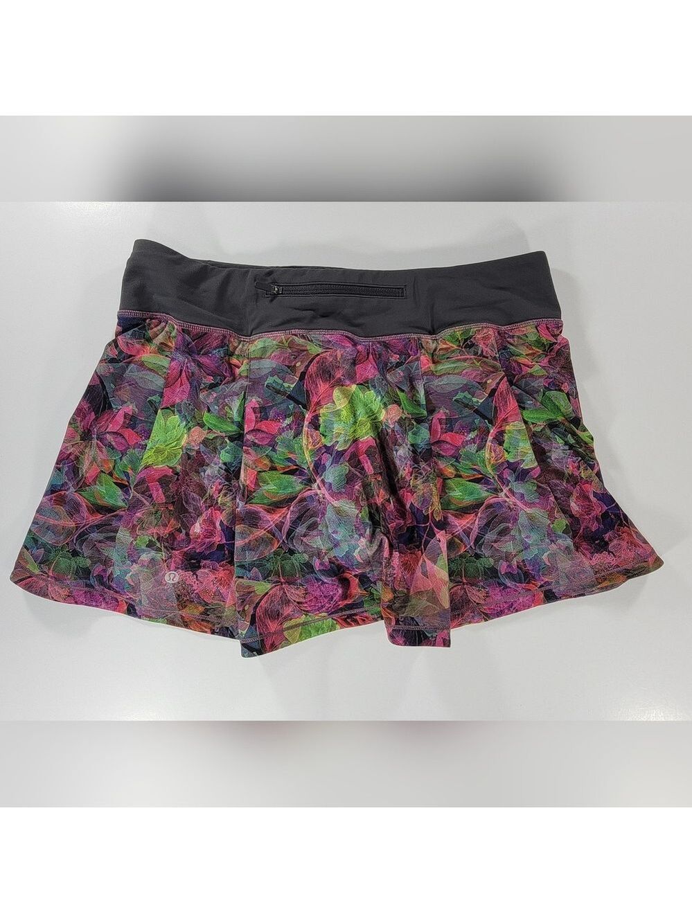 Lululemon 10 Pace Rival Mid-Rise Skirt Skort Vivid Floral Tone Multi Activewear - Picture 6 of 10
